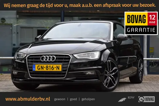 Audi A3 Cabriolet 1.4 TFSI 150PK CoD Ambition Pro Line Plus S-Tronic Automaat | Org. NL | BOVAG Garantie | Lederen Bekleding | Xenon | 18'' Velgen | Stoel & Nekverwarming | PDC Achter |
