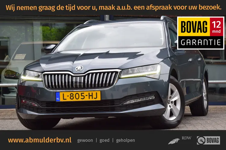 Skoda Superb Combi 1.5 TSI 150PK ACT Business Edition DSG Automaat | BOVAG Garantie | Org. NL | Trekhaak | Apple Carplay/Android Auto | Full LED | PDC Achter | Cruise&Climate Control |