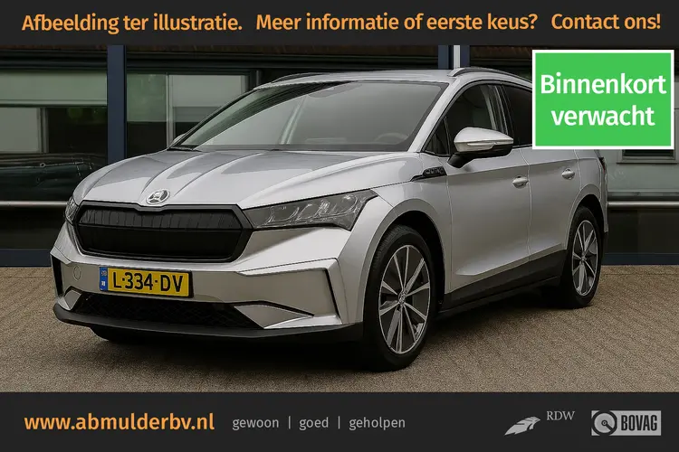 Skoda Enyaq iV 60 | Org. NL | BOVAG Garantie | SOH 93,45% | Apple Carplay/Android Auto | Warmtepomp | Climate-pakket: airco separaat achter, ruitensproeiers/wisserbladen verwarmbaar, voorstoelen verwarmd |