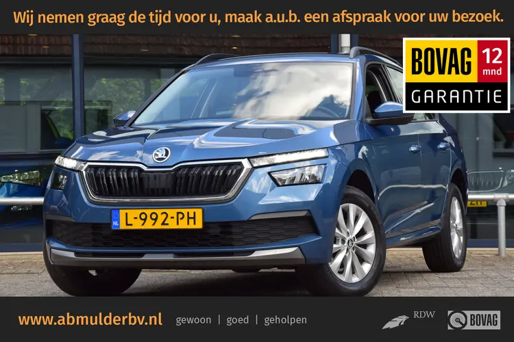 Skoda Kamiq 1.0 TSI Ambition | Org. NL | BOVAG Garantie | Apple Carplay/Android Auto | Cruise Control | Parkeersensoren Achter | Full LED | Airco | 16'' Velgen | Lane Assist |