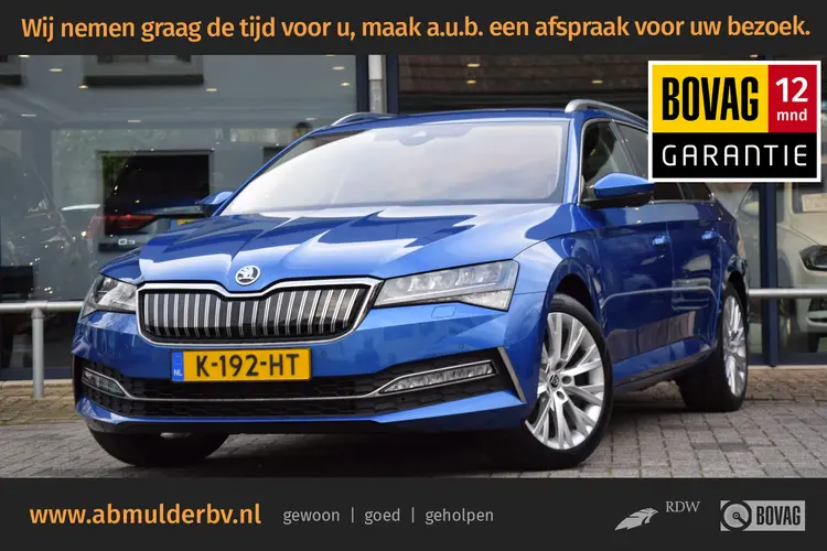 Skoda Superb Combi 1.4 TSI iV Business Edition Plus | SOH 96% | Plug-in Hybride | Org. NL | BOVAG Garantie | Virtual Cockpit | Apple Carplay/Android Auto | Elektrische Voorstoelen met geheugen | Verwarmde Voorruit + Stoelen |