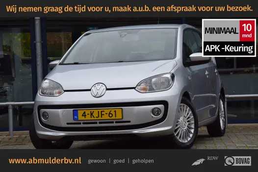 Volkswagen up! 1.0 high up! BlueMotion 5Deurs | Org. NL | Incl. Nieuwe APK | 15'' Velgen Met All Season Banden | Airconditioning | Uitneembaar Navigatiesysteem | Centrale Vergrendeling |