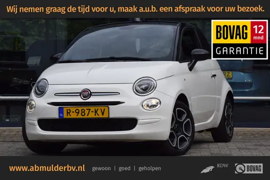 Fiat 500 1.0 Hybrid Club | Org. NL | BOVAG Garantie | Cruise Control | Apple Carplay/Android Auto | Climate Control | LED Dagrijverlichting | Two-Tone Metaakleur |
