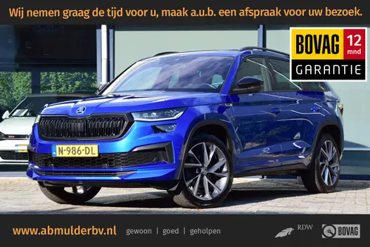 Skoda Kodiaq 1.5 TSI 150PK Sportline Business DSG Automaat | Orgineel NL | BOVAG Garantie | Trekhaak | Facelift | Panoramadak | Cruise control adaptief | File assistent | Rijstrooksensor | Voorstoelen verwarmd