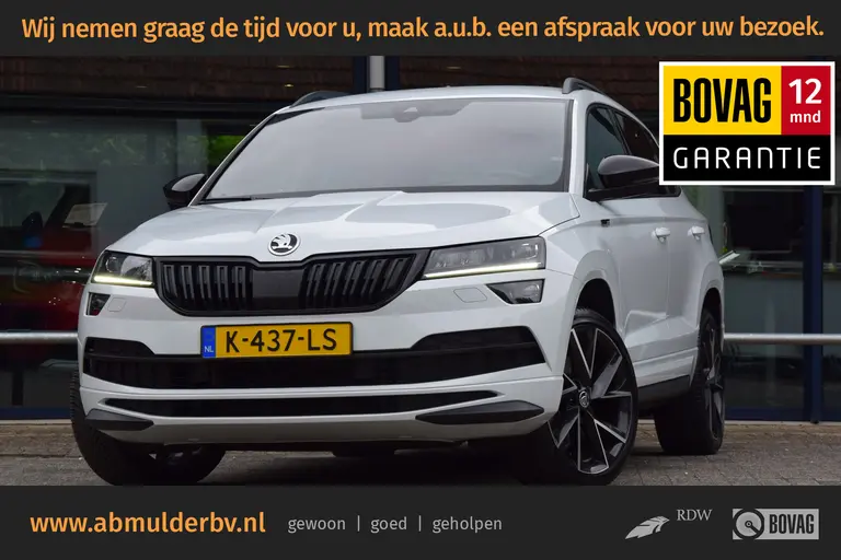 Skoda Karoq 1.5 TSI 150PK ACT Sportline Business DSG Automaat | Org. NL | BOVAG Garantie | 19'' Velgen | Virtual Cockpit | Achteruitrijcamera | Stoel/Stuur&Voorruitverwarming | afbeelding 1