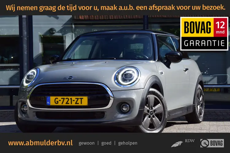 MINI 3-Deurs 1.5 136PK Cooper | Org. NL | BOVAG Garantie | DAB | LED koplampen en Achterlichten | Cruise Control | Airconditioning | Voorruitverwarming | 16'' Velgen met All Season Banden |