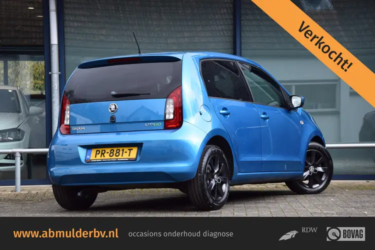 Skoda Citigo 1.0 60PK Greentech Ambition | Org. NL | BOVAG Garantie | Lage KM stand met NAP | 15'' Velgen | Multifunctioneel Sportstuur | Airco | Bluetooth Carkit&Audio | Cruise Control |
