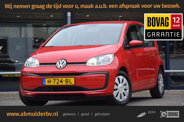 Volkswagen up! 1.0 BMT move up! | Org. NL | BOVAG Garantie | Airco | Bluetooth Telefoonverbinding | DAB Radio | Elektrische Ramen&Spiegels | LED Dagrijverlichting | afbeelding 1