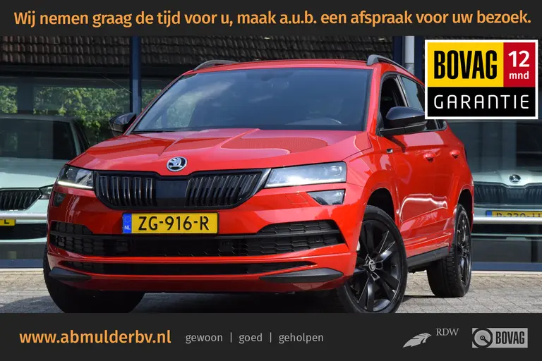 Skoda Karoq 1.5 TSI ACT Sportline Business DSG Automaat | incl. BOVAG Garantie | NL-Auto | Navigatie | Virtual Cockpit | Achteruitrijcamera | 18'' Velgen | Full LED | Carplay | DAB | Keyless Entry&GO | afbeelding 1