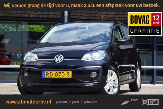 Volkswagen up! 1.0 BMT high up! 60PK | Org. NL | BOVAG Garantie | Cruise Control | Airco | Bluetooth Telefoonverbinding | 15'' Velgen | Parkeersensoren Achter | LED Dagrijverlichting |