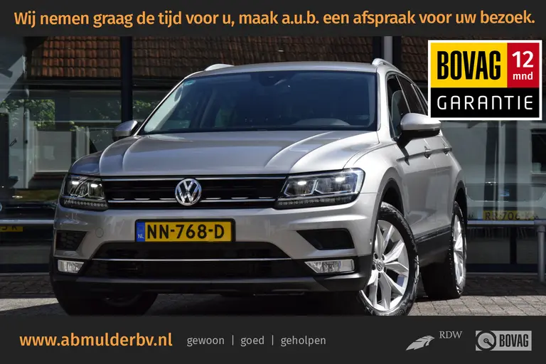 Volkswagen Tiguan 2.0 TSI 180PK 4Motion Highline DSG Automaat | NL-Auto | incl. BOVAG Garantie | 1e Eigenaar | Dealer onderhouden | Trekhaak (2500kg) | Adaptive Cruise Control | Lederen bekleding | Parkeer assistent | BTW Auto | afbeelding 1