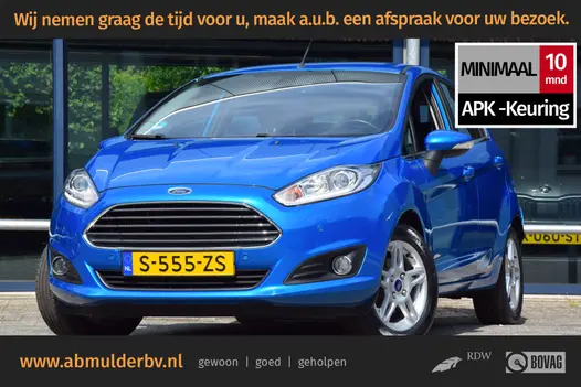 Ford Fiesta 1.0 EcoBoost Titanium | Incl. Nieuwe Distributieriem | Stoelverwarming | Climate Control | 15'' Velgen | Voorruitverwarming | PDC Voor&Achter | Bluetooth |
