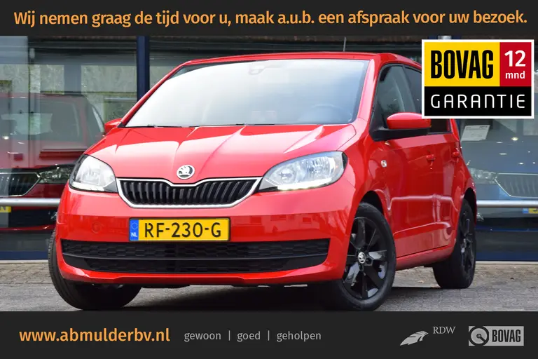 Skoda Citigo 1.0 60PK Greentech Ambition Plus & Sport Pakket | NL-Auto | BOVAG Garantie | 15'' Velgen | Multifunctioneel Sportstuur | Airco | Bluetooth Carkit&Audio | Cruise Control | afbeelding 1