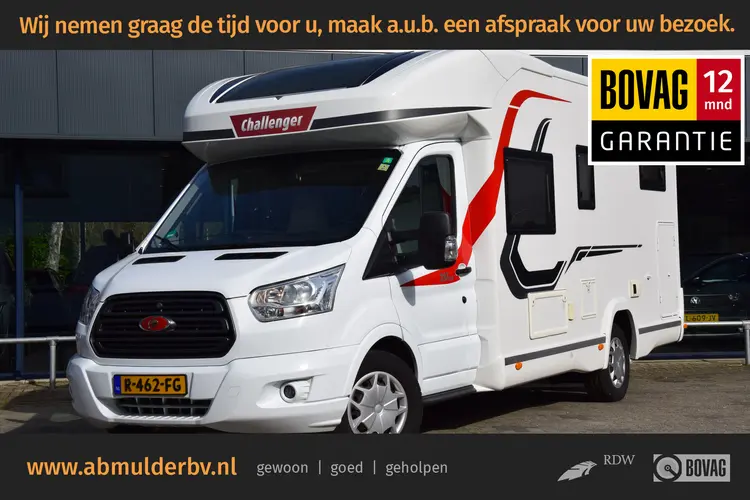 Challenger 287 GA | 170PK | 4 slaapplekken, 2x vast + hefbed | 4 Zitplaatsen | Douche & Toilet | Handgeschakeld (6 versnellingen) | Airco | NIeuwe APK | Complete historie | Cruise Control | Luifel | Parkeercamera |
