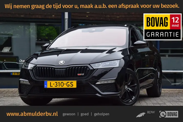 Skoda Octavia Combi 1.4 TSI 245PK RS iV PHEV Business DSG Automaat | Geen Import (uniek) | BOVAG Garantie | Plug in Hybride SOH 94,67% | Matrix LED | Adaptive Cruise Control | Apple Carplay/Android Auto | Electrische Achterklep |