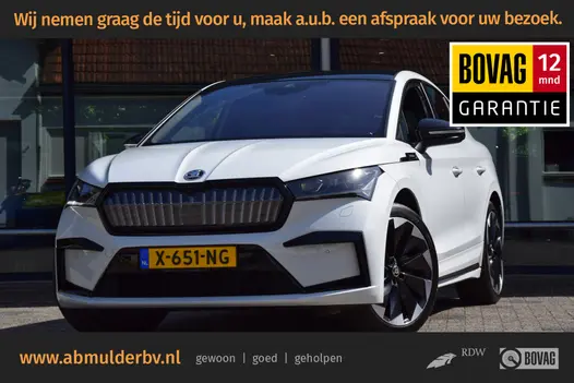 Skoda Enyaq Coupe 60 Sportline 180PK | Org. NL | BOVAG Garantie | SOH 91,81% | Trekhaak | Panoramadak | Stoelverwarming | Apple Carplay/Android Auto | Velgen 21'' | El. Kofferklep |